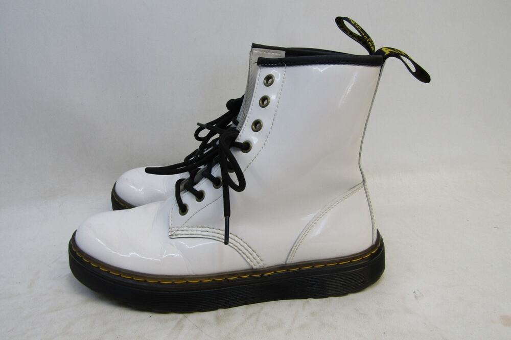 Dr. Martens Womens Size 9 M White Leather 8 Eye Ankle Fashion Boots Bootie
